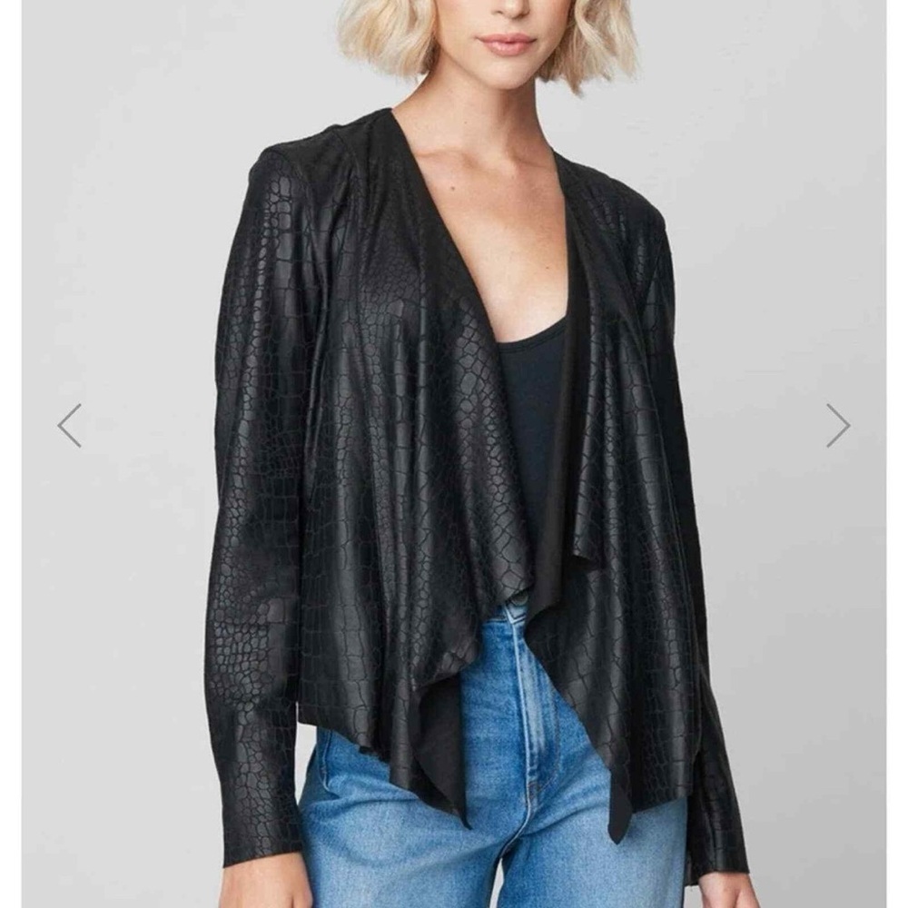 Blank nyc Black Crocodile Texture Jacket